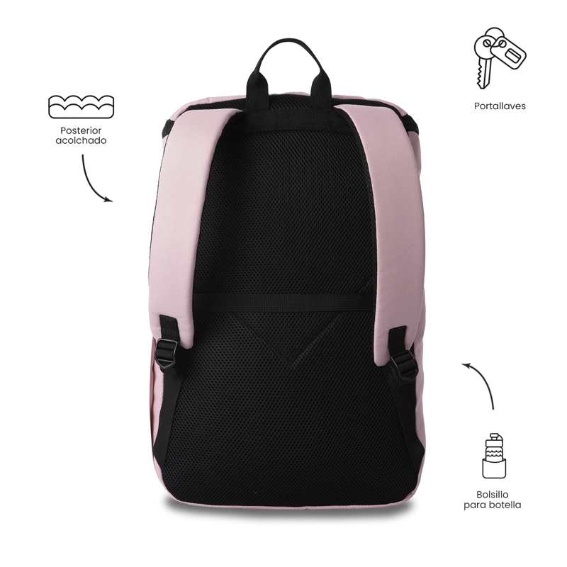 MOCHILA EJECUTIVO PORTA PC 15' RAP ROSADO MUJER - 3