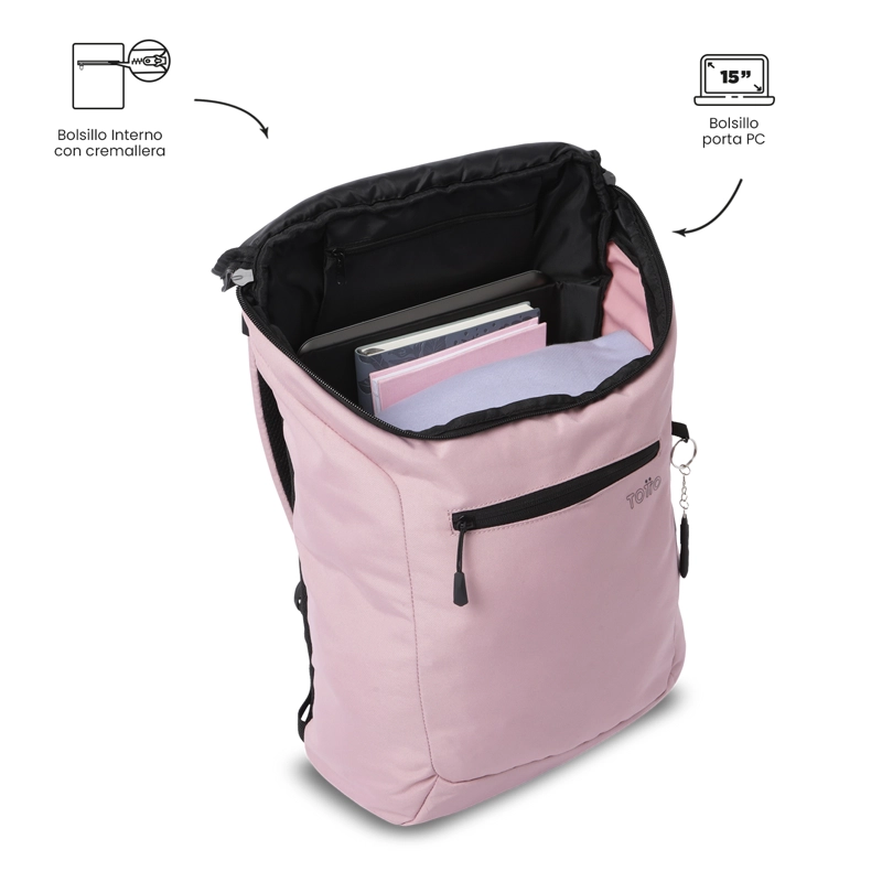 MOCHILA EJECUTIVO PORTA PC 15' RAP ROSADO MUJER - 4