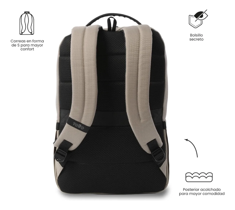 MOCHILA EJECUTIVO PORTA PC 15  DRIFT CAFE  HOMBRE - 4