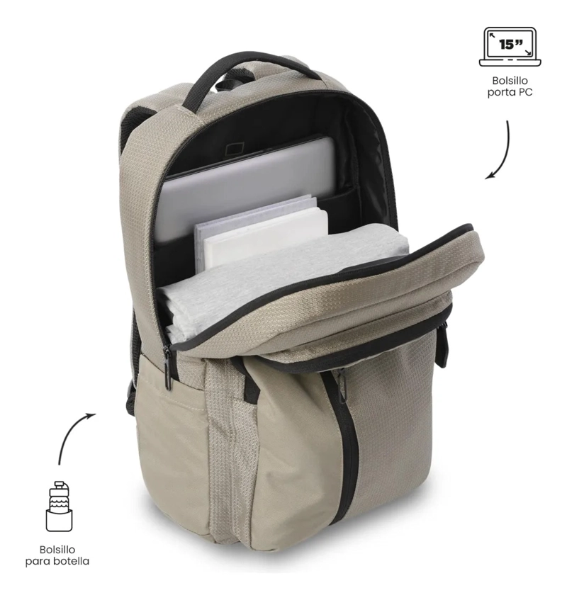MOCHILA EJECUTIVO PORTA PC 15  DRIFT CAFE  HOMBRE - 5
