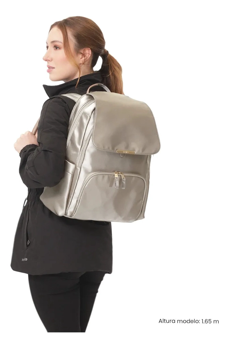 MOCHILA EJECUTIVO PORTA PC 16  BEL 2.0 BEIGE MUJER - 2