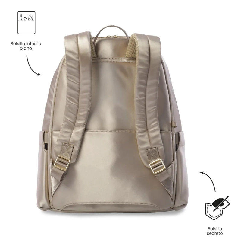 MOCHILA EJECUTIVO PORTA PC 16  BEL 2.0 BEIGE MUJER - 4