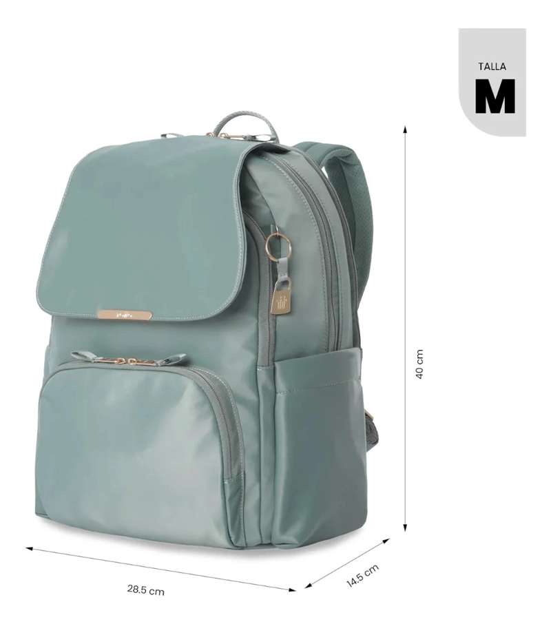 MOCHILA EJECUTIVO PORTA PC 16  BEL 2.0 VERDE MUJER - 3