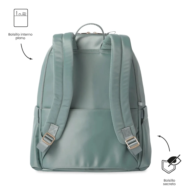 MOCHILA EJECUTIVO PORTA PC 16  BEL 2.0 VERDE MUJER - 4