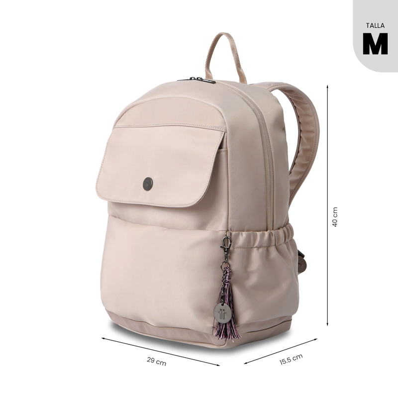 MOCHILA UNIVERSITARIO CORNEANA PORTA PC 14' BEIGE MUJER - 2