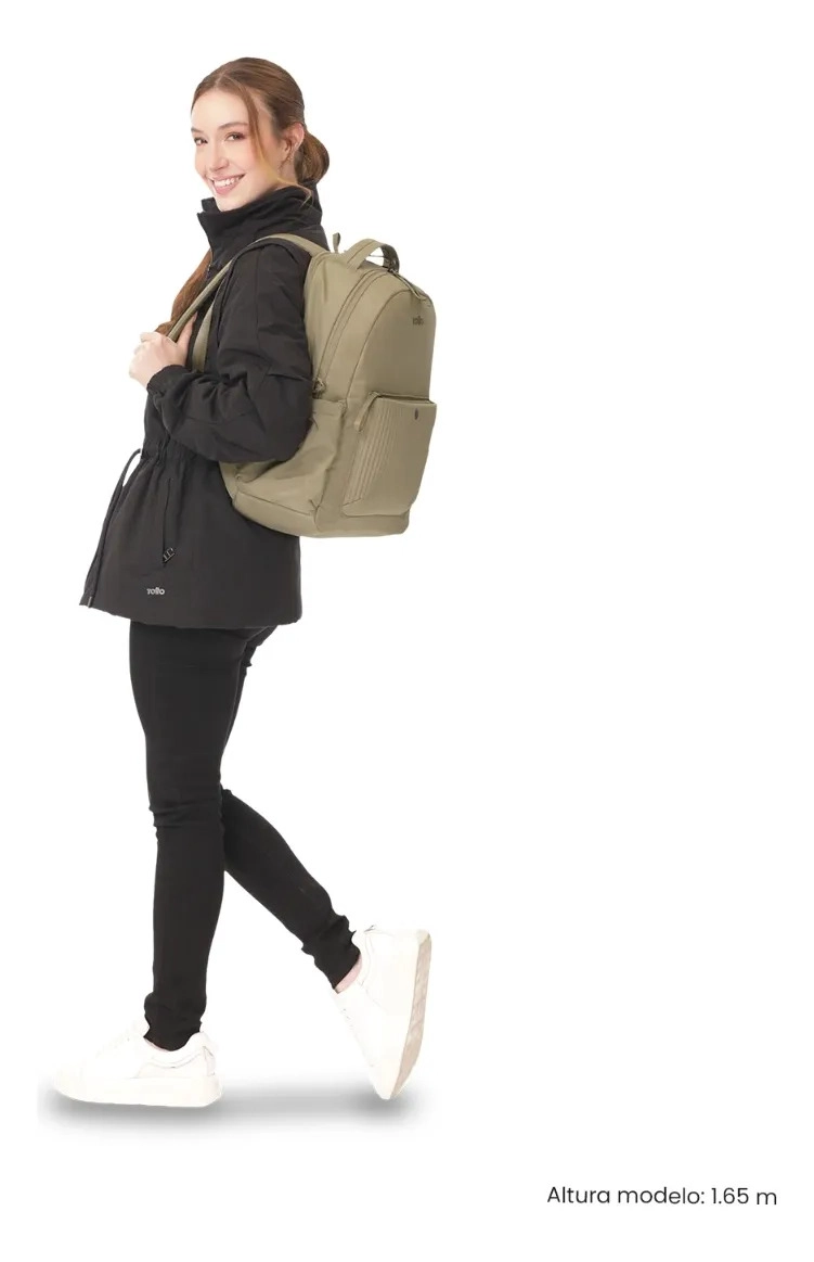 MOCHILA UNIVERSITARIO PRAGA PORTA PC 14  CAFE  MUJER - 2