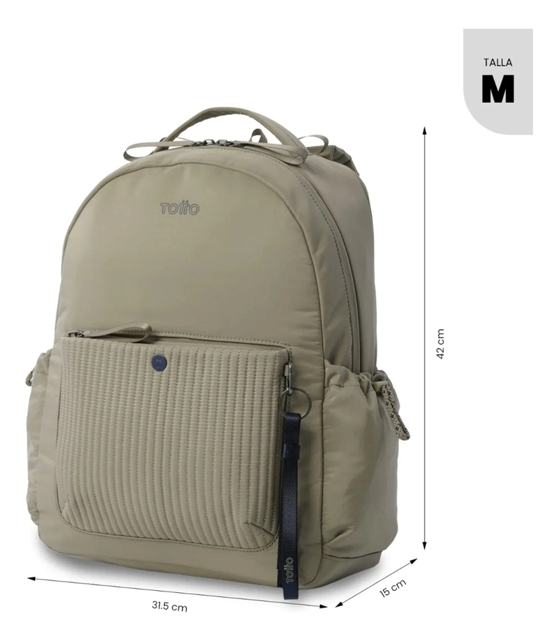 MOCHILA UNIVERSITARIO PRAGA PORTA PC 14  CAFE  MUJER - 3