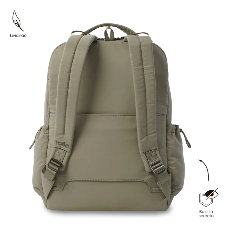 MOCHILA UNIVERSITARIO PRAGA PORTA PC 14  CAFE  MUJER - 4