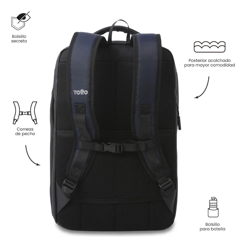 MOCHILA EJECUTIVO PORTA PC 15  TORK AZUL HOMBRE - 4
