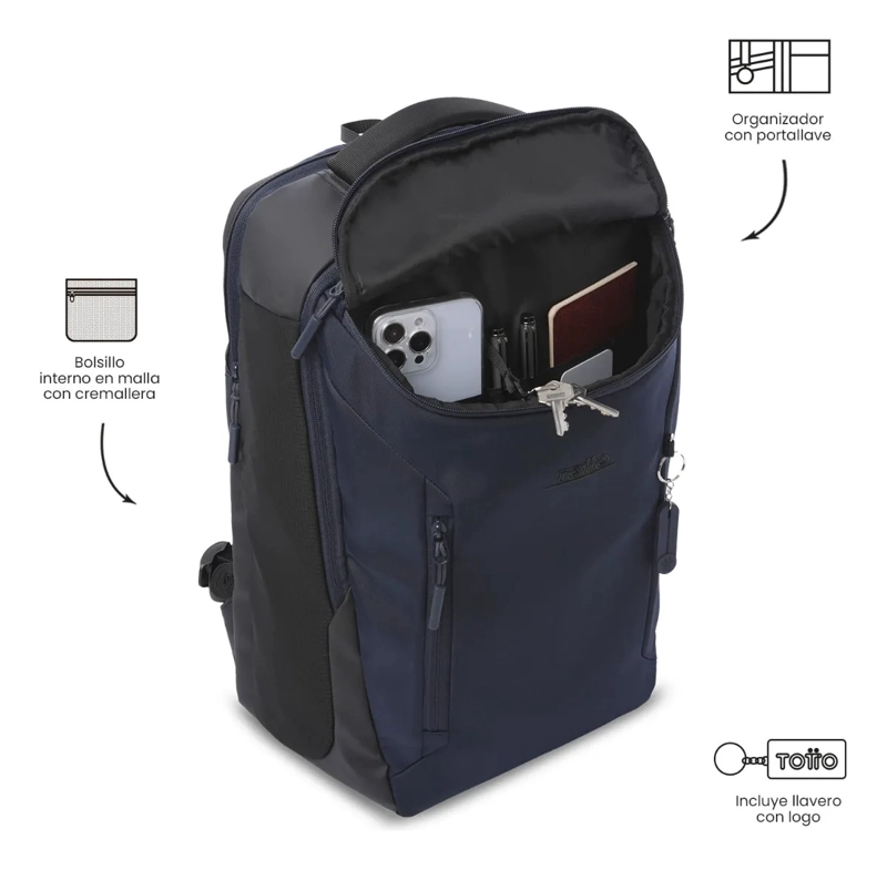 MOCHILA EJECUTIVO PORTA PC 15  TORK AZUL HOMBRE - 6