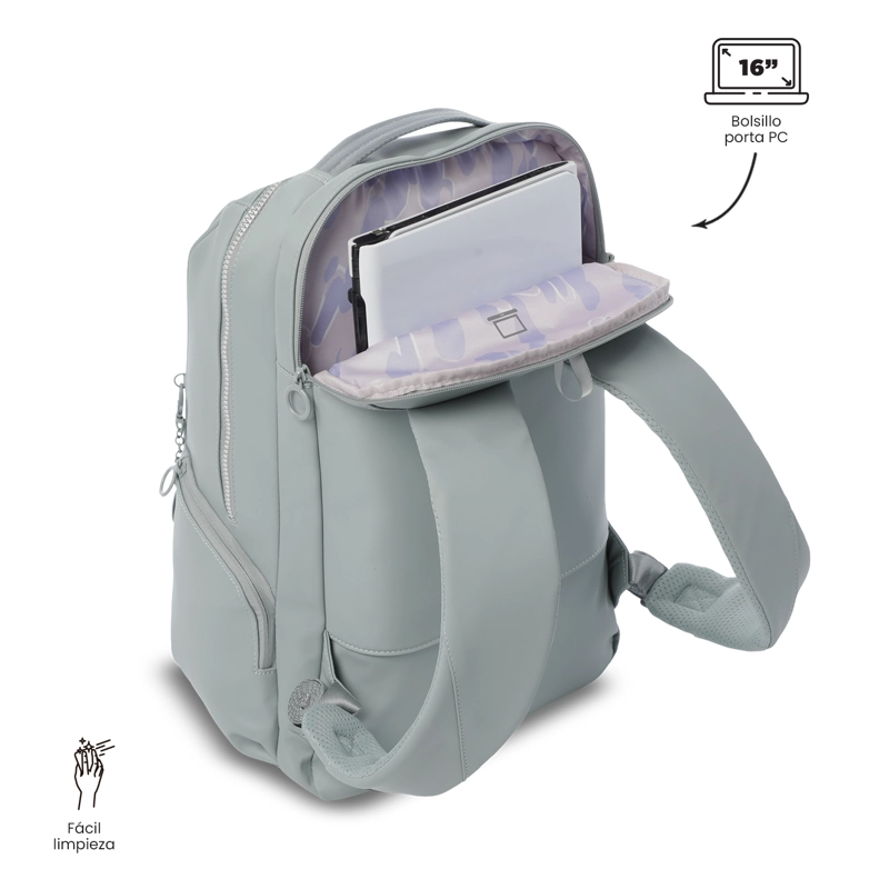 MOCHILA EJECUTIVO PORTA PC 16' LAILA VERDE MUJER - 4