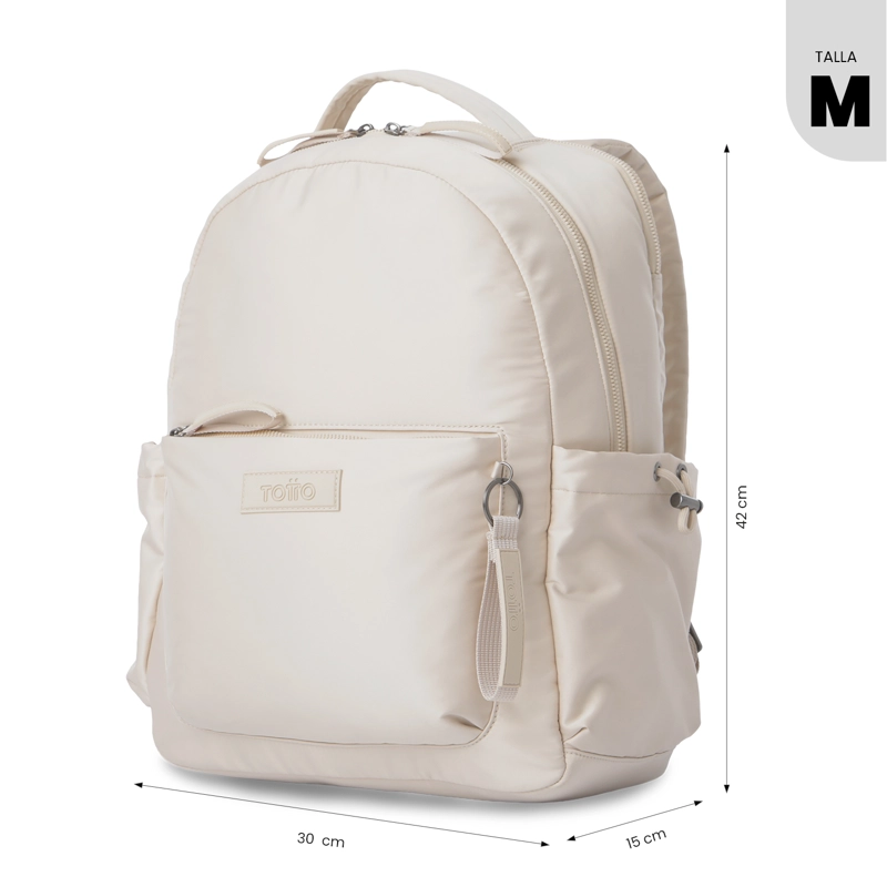 MOCHILA UNIVERSITARIO ESTAMBUL PORTA PC 14' BEIGE MUJER - 2
