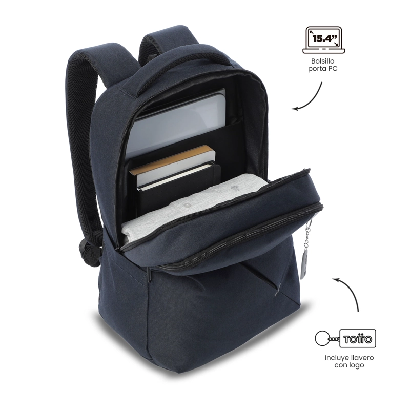 MOCHILA EJECUTIVO PORTA PC 15.4' OSAKA AZUL UNISEX - 4
