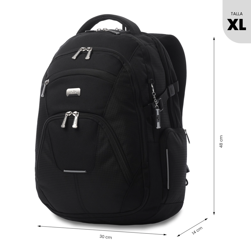 MOCHILA EJECUTIVO PORTA PC 16' POLIXAN 3.0 NEGRO HOMBRE - 2