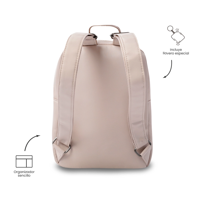 MOCHILA PARA MUJER CORNEANA  BEIGE - 3