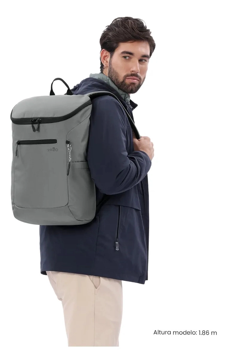 MOCHILA EJECUTIVO PORTA PC 15  RAP GRIS HOMBRE - 2