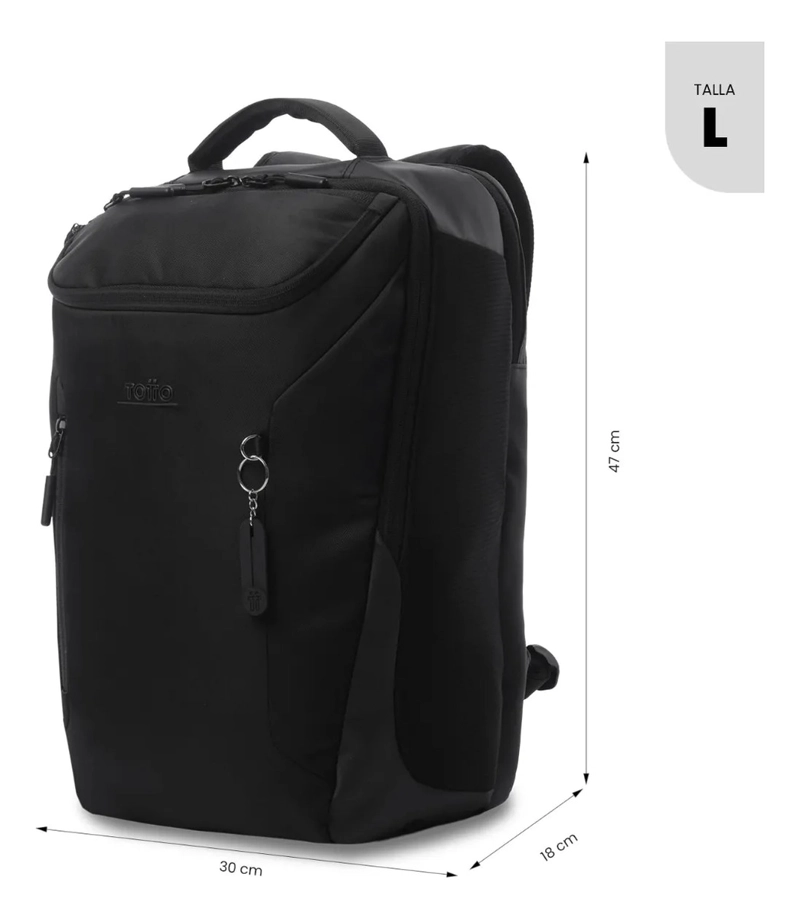 MOCHILA EJECUTIVO PORTA PC 15  TORK NEGRO HOMBRE - 3