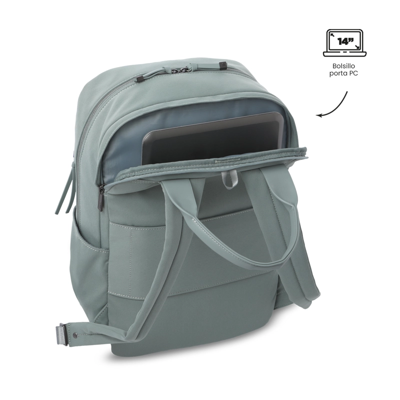 MOCHILA EJECUTIVO PORTA PC 14' TOSCANA VERDE MUJER - 4