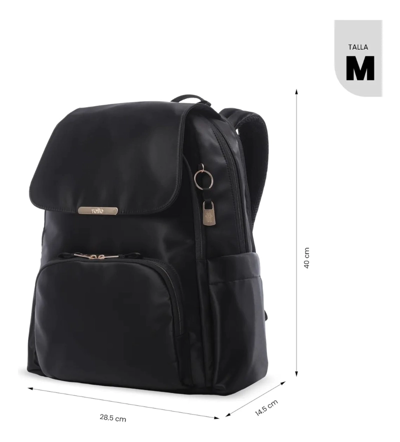 MOCHILA EJECUTIVO PORTA PC 16  BEL 2.0 NEGRO MUJER - 3