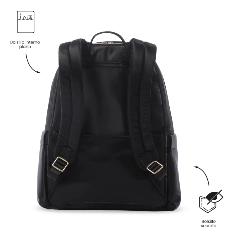 MOCHILA EJECUTIVO PORTA PC 16  BEL 2.0 NEGRO MUJER - 4