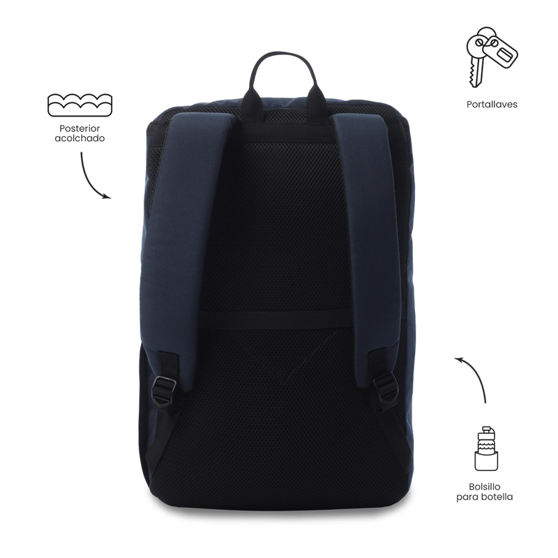 MOCHILA EJECUTIVO PORTA PC 15' RAP AZUL HOMBRE - 3