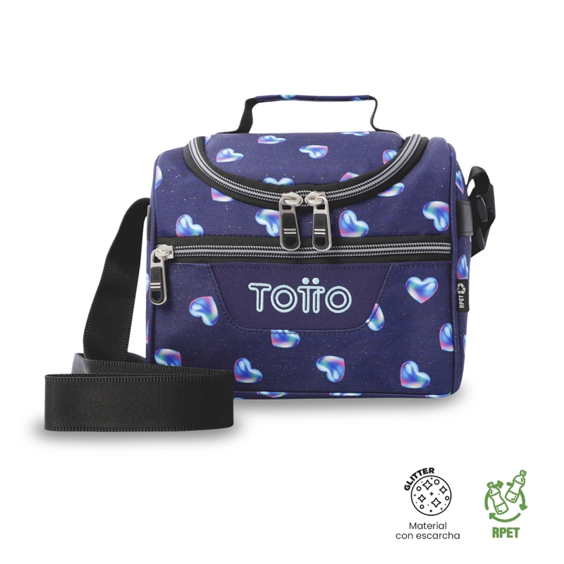 LONCHERA TE RMICA PARA MUJER PIZARRA GLITTER MEDIANA AZUL - 1
