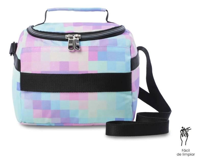LONCHERA TE RMICA PARA MUJER RESALTADOR GLITTER GRANDE AZUL - 6