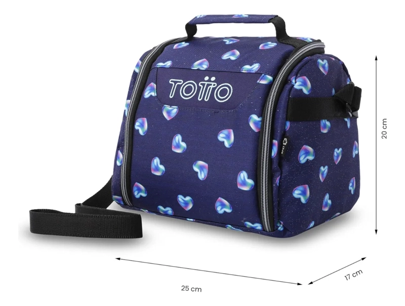 LONCHERA TE RMICA PARA MUJER RESALTADOR GLITTER GRANDE AZUL - 4