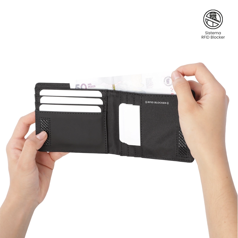 BILLETERA HOMBRE NEXUS MEDIANA CON RFID BLOCKER NEGRA - 2