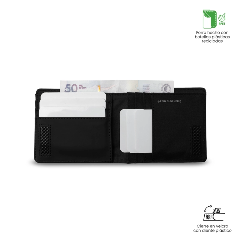 BILLETERA HOMBRE NEXUS MEDIANA CON RFID BLOCKER NEGRA - 3