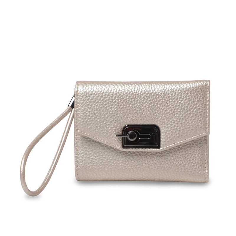 BILLETERA MUJER SMOOTH PEQUEÑA CON RFID BLOCKER BEIGE - 1