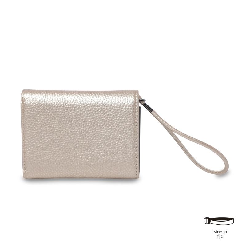 BILLETERA MUJER SMOOTH PEQUEÑA CON RFID BLOCKER BEIGE - 4