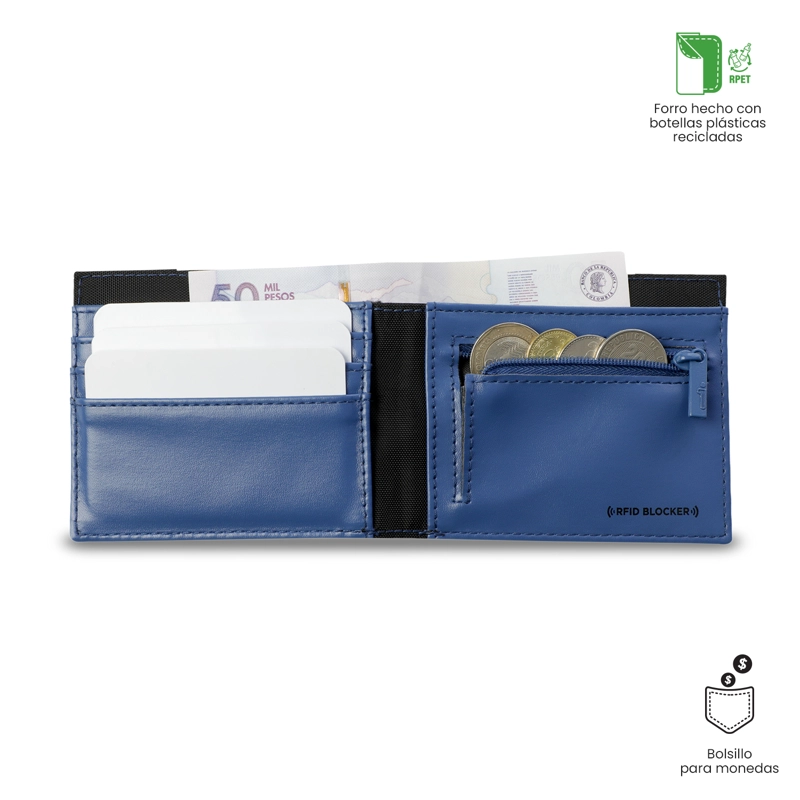 BILLETERA HOMBRE HALVO CON RFID BLOCKER NEGRA - 3