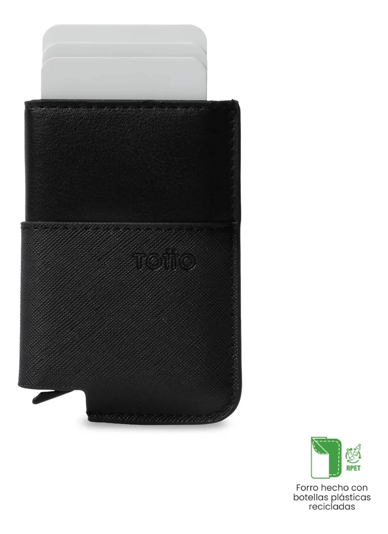 PORTADOCUMENTOS INTELIGENTE SAFFIANO CON RFID BLOCKER NEGRO - 4