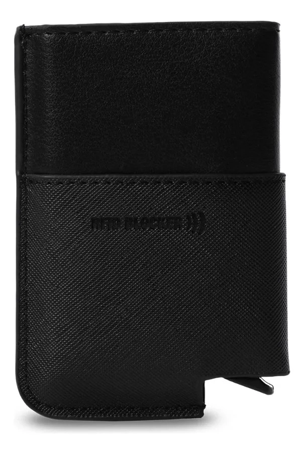 PORTADOCUMENTOS INTELIGENTE SAFFIANO CON RFID BLOCKER NEGRO - 5