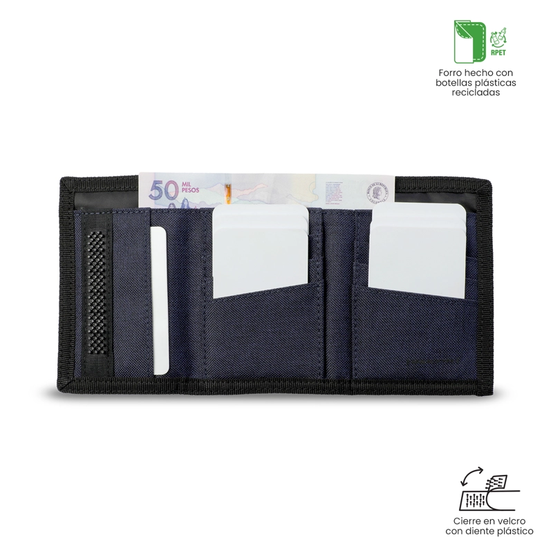 BILLETERA HOMBRE RIVA PEQUEÑA CON RFID BLOCKER AZUL - 3
