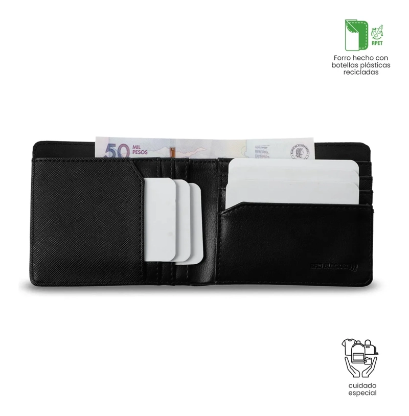 BILLETERA HOMBRE SAFFIANO CON RFID BLOCKER NEGRA - 4