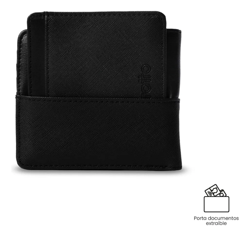 BILLETERA HOMBRE SAFFIANO CON RFID BLOCKER NEGRA - 5