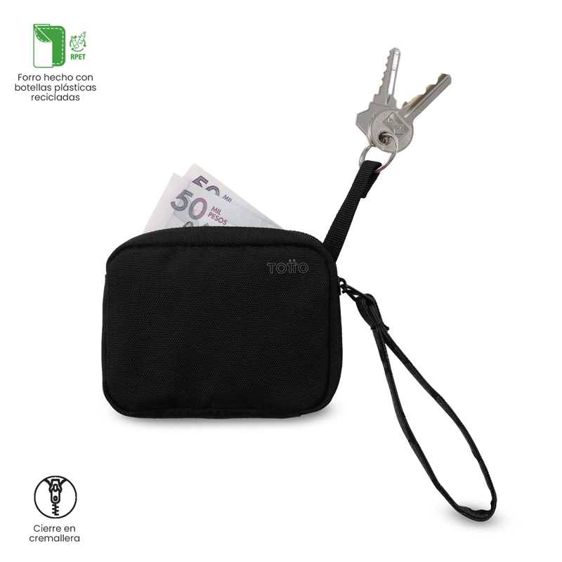 MONEDERO PARA MUJER DELION PEQUEÑO NEGRO - 3
