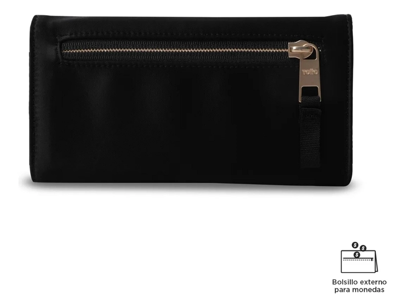 BILLETERA MUJER BEL GRANDE CON RFID BLOCKER NEGRA - 5
