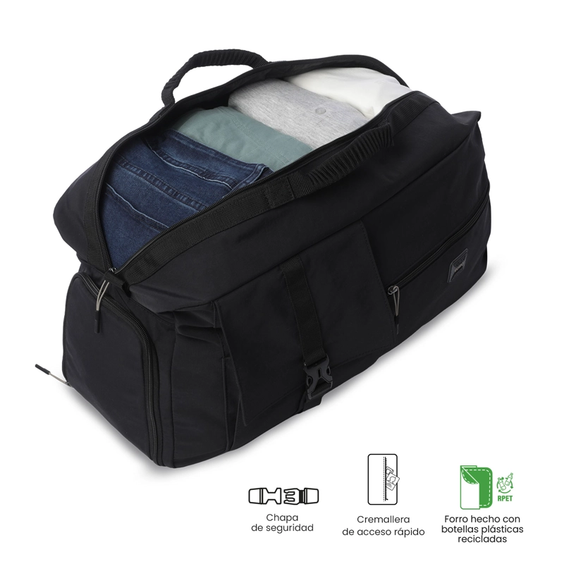 BOLSO DE VIAJE SPA MEDIANA COLOR NEGRA - 4