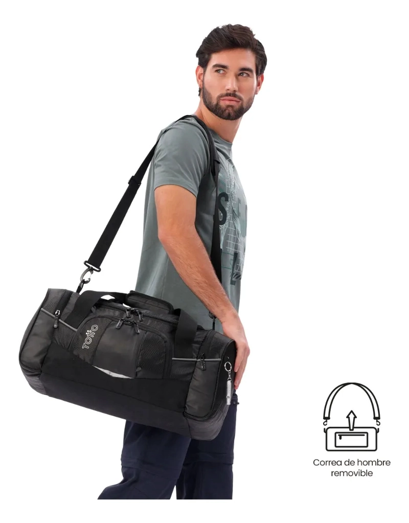 BOLSO DE VIAJE TECK 3.0 PEQUEÑA COLOR NEGRA - 6
