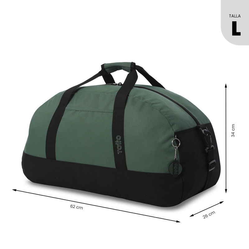 BOLSO DE VIAJE ACTIVE GRANDE COLOR VERDE/NEGRO - 3
