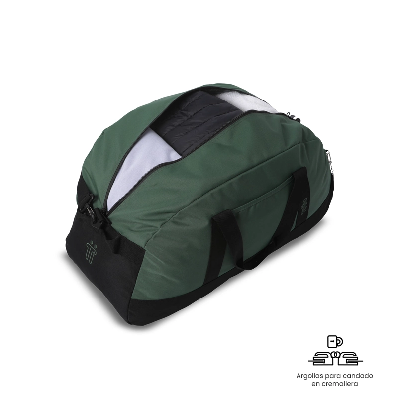 BOLSO DE VIAJE ACTIVE GRANDE COLOR VERDE/NEGRO - 4