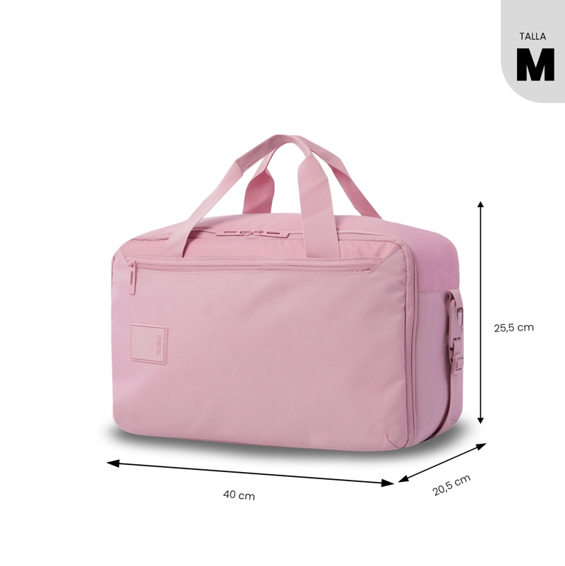 BOLSO DE VIAJE 2 EN 1 UNDERSEAT MEDIANA COLOR ROSADA - 2
