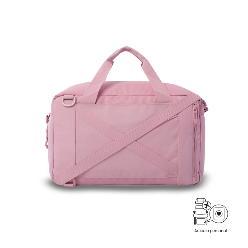 BOLSO DE VIAJE 2 EN 1 UNDERSEAT MEDIANA COLOR ROSADA - 4