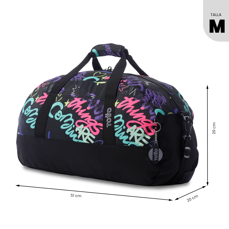 BOLSO DE VIAJE ACTIVE MEDIANA COLOR NEGRA - 3
