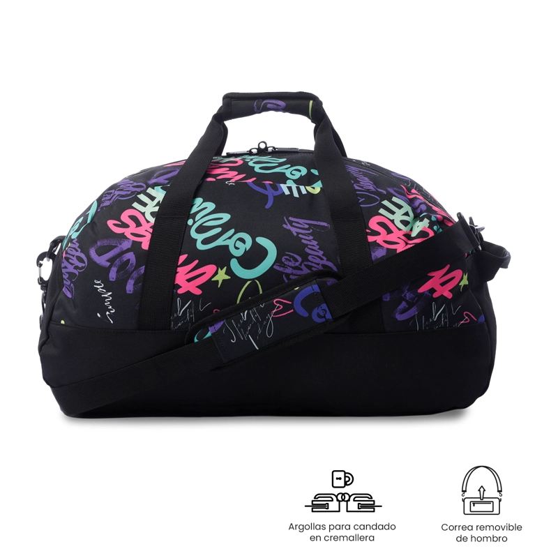 BOLSO DE VIAJE ACTIVE MEDIANA COLOR NEGRA - 5