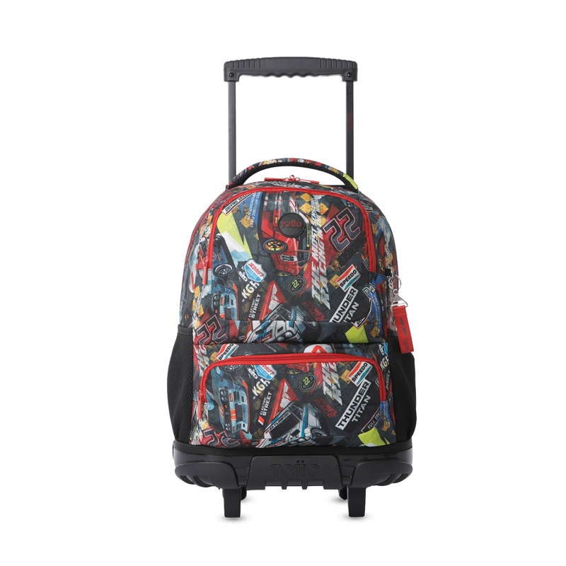 MOCHILA PARA NIÑO CON RUEDAS SKL GRANDE ROJO - 1