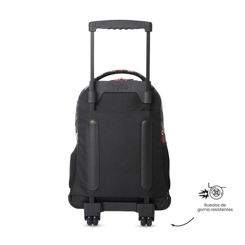 MOCHILA PARA NIÑO CON RUEDAS SKL GRANDE ROJO - 4